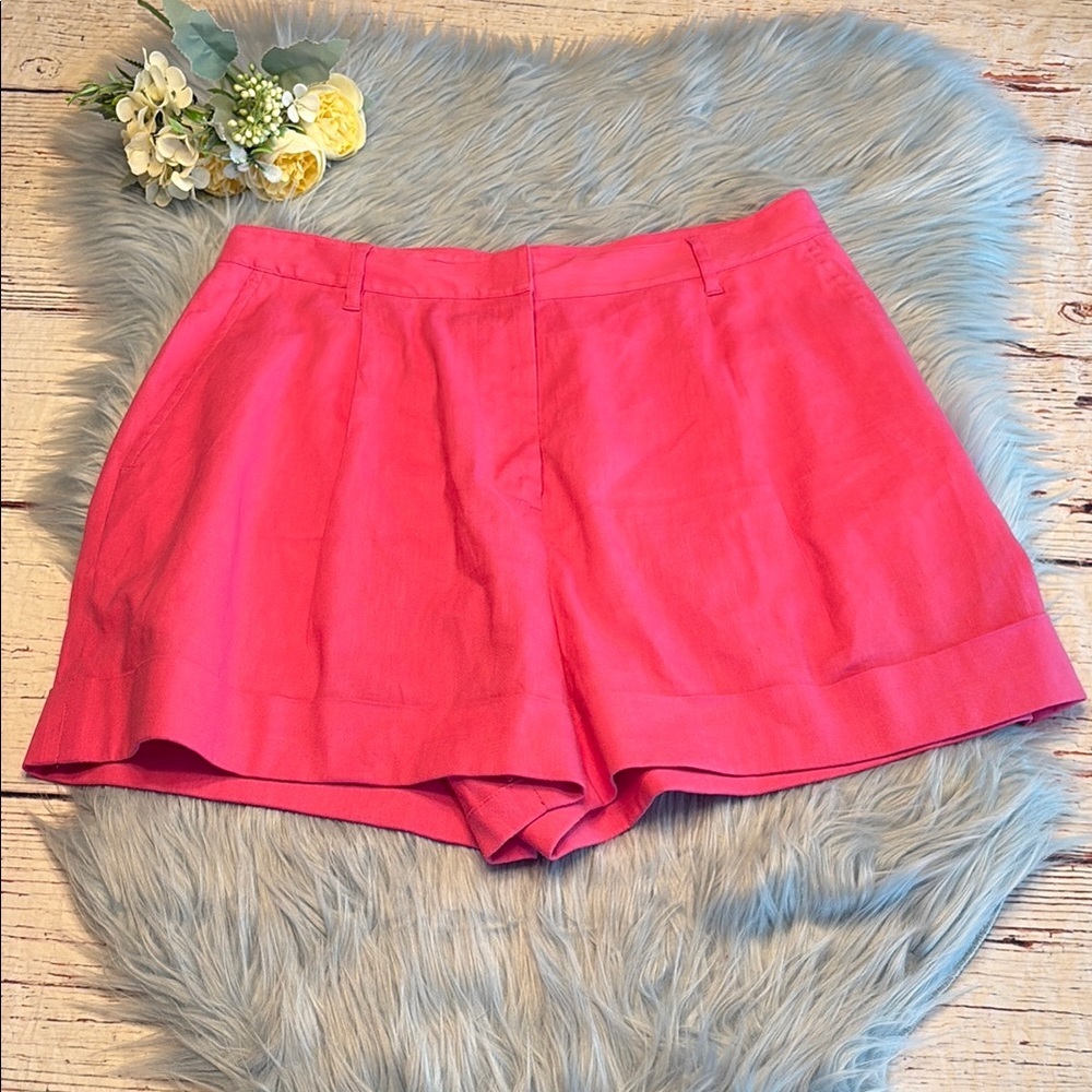 Rag & Bone Ivy Linen Blend Tailored Pink Shorts sz 10